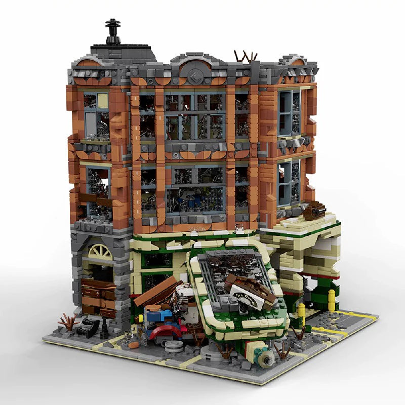 Doomsday Corner Garage MOC - 3325 Teile - Legokompatibel - Modular Building Set für Erwachsene