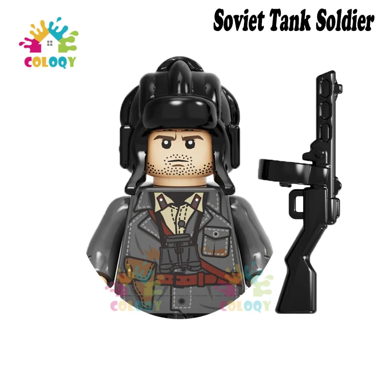 WW2 Minifiguren Set - Zweiter Weltkrieg Soldaten | Alliierte & Achsenmächte | LEGO-kompatibel