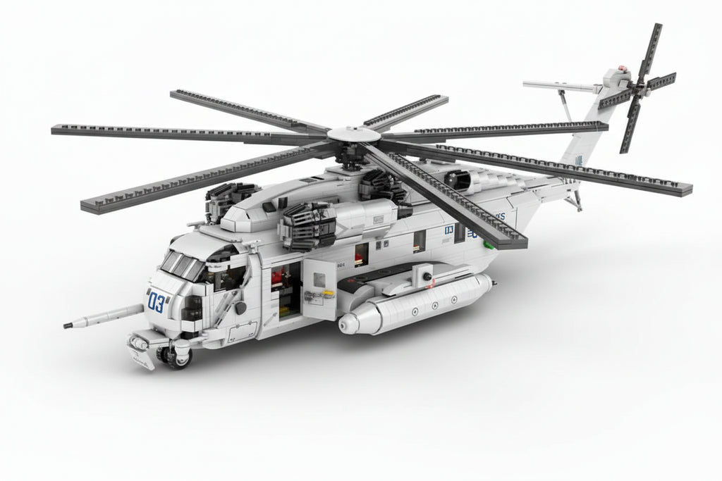 CH-53E Transport Helicopter MOC - 2192 Teile - Legokompatibel - Military Army Hubschrauber Modell