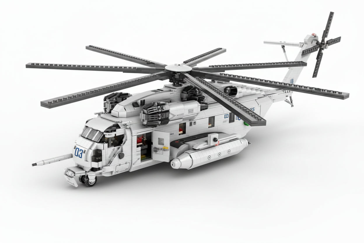 CH-53E Transport Helicopter MOC - 2192 Teile - Legokompatibel - Military Army Hubschrauber Modell
