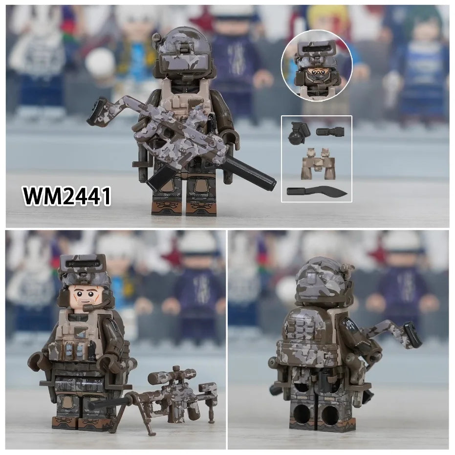 SWAT Special Forces Minifiguren Set - Legokompatibel - Military Series Kommando Soldaten