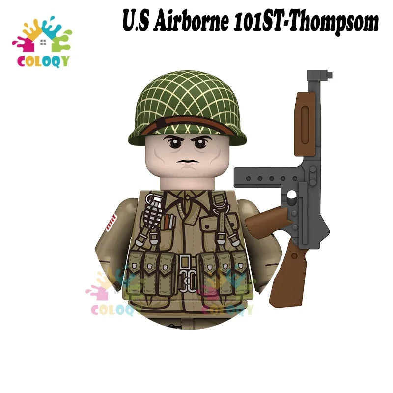 WW2 Minifiguren Set - Zweiter Weltkrieg Soldaten | Alliierte & Achsenmächte | LEGO-kompatibel