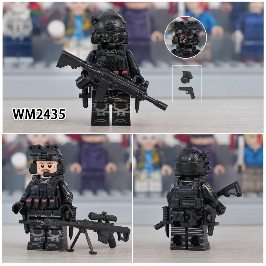 SWAT Special Forces Minifiguren Set - Legokompatibel - Military Series Kommando Soldaten