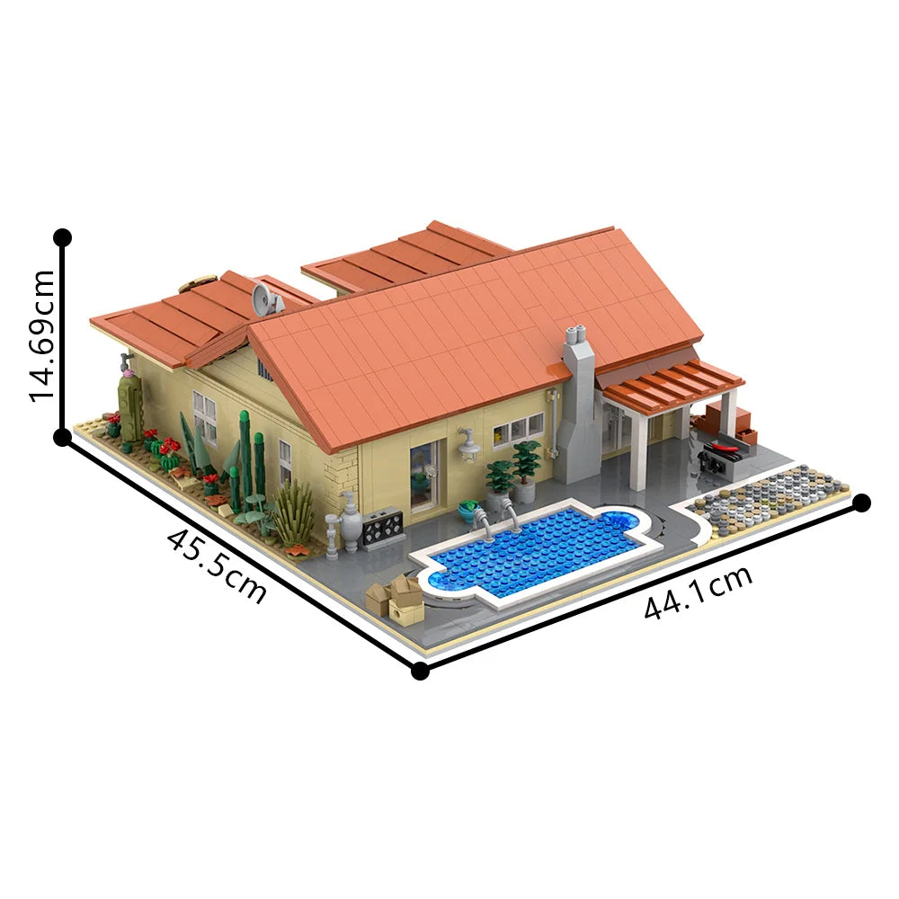 Breaking Bad Walter White House MOC - 2417 Teile | 308 Negra Arroyo Lane | LEGO-kompatibel