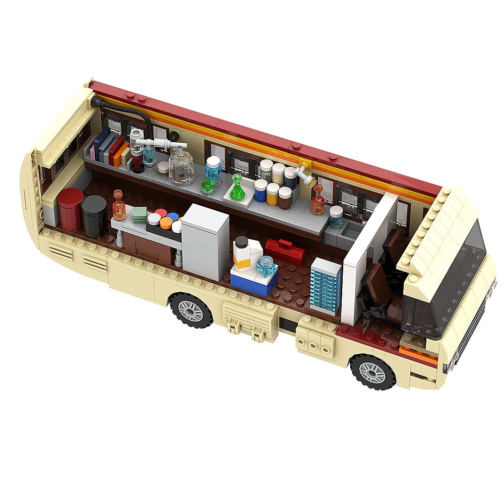 Breaking Bad Cooking Lab MOC - 734 Teile RV Wohnmobil | Walter White & Jesse Labor | LEGO-kompatibel
