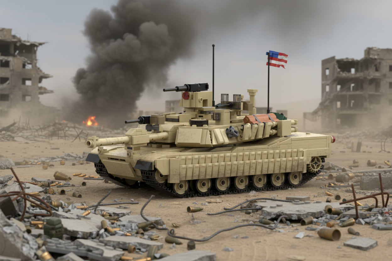 M1A2 SEPV3 Abrams Panzer MOC - US Main Battle Tank | 1198 Teile Militär Bauset | LEGO-kompatibel