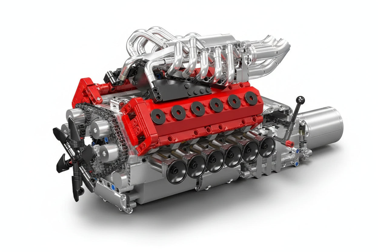 PrimeBricks V12 Motor MOC LEGO-kompatibel | Motorisier