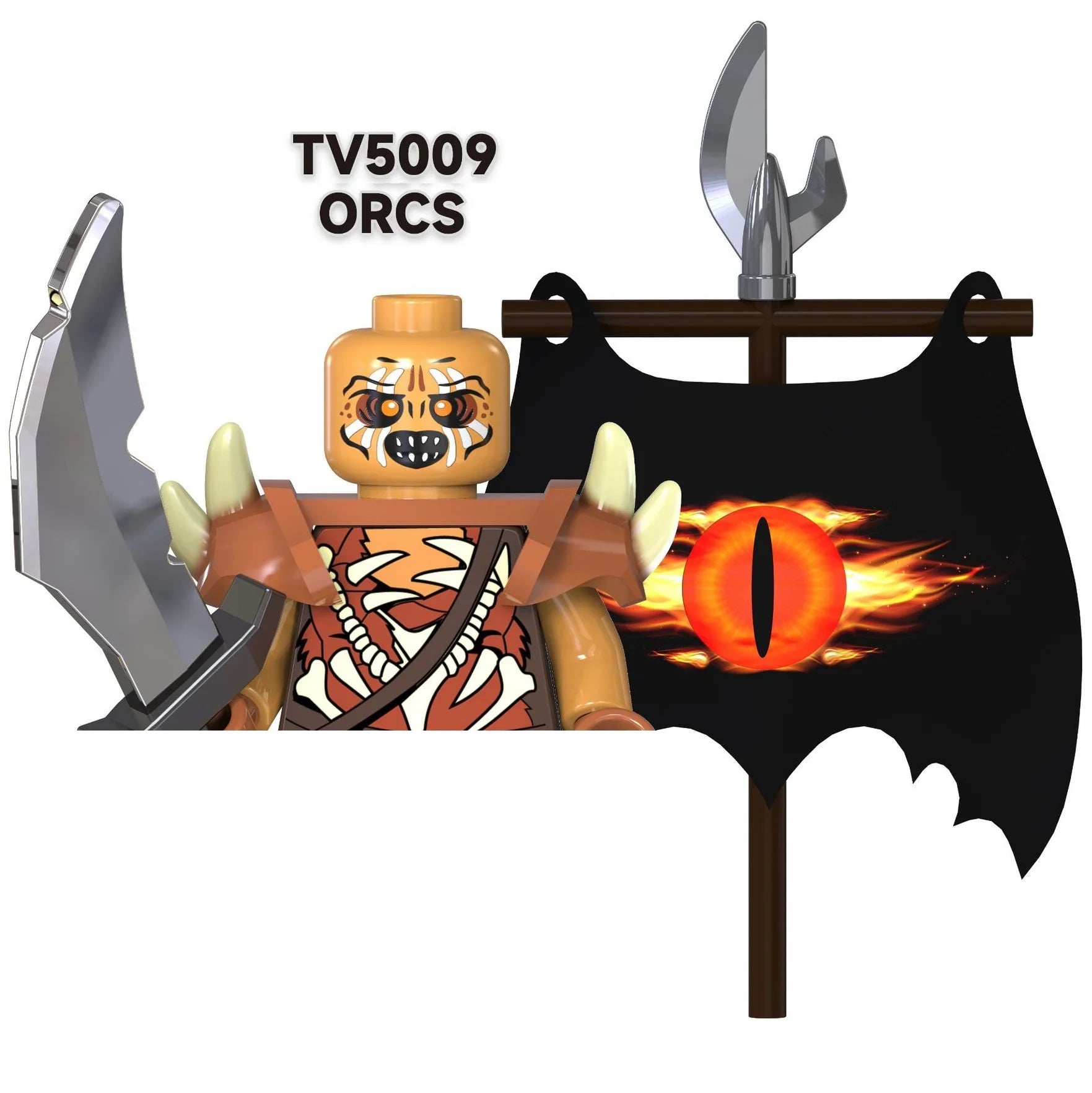 Herr der Ringe Minifiguren Set - Frodo, Gandalf, Aragorn, Legolas & Orks | LEGO-kompatibel