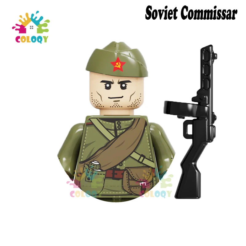 WW2 Minifiguren Set - Zweiter Weltkrieg Soldaten | Alliierte & Achsenmächte | LEGO-kompatibel