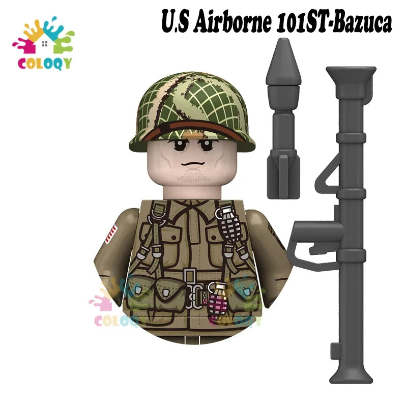 WW2 Minifiguren Set - Zweiter Weltkrieg Soldaten | Alliierte & Achsenmächte | LEGO-kompatibel