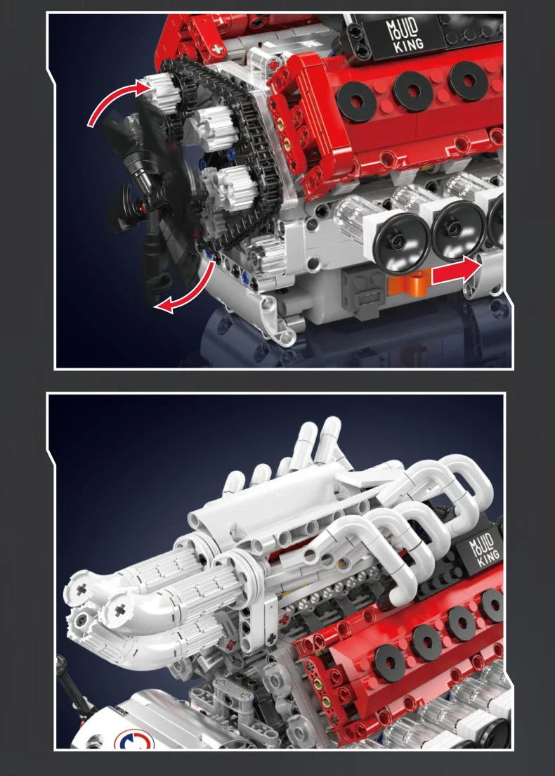 PrimeBricks V12 Motor MOC LEGO-kompatibel | Motorisier