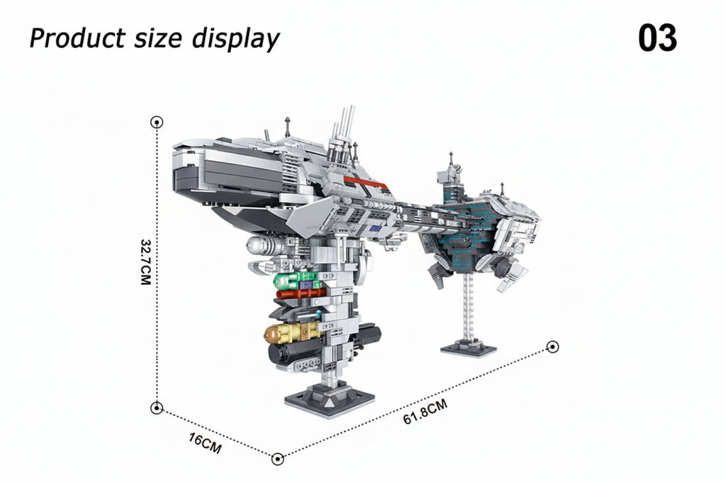 Star Wars Nebula Medical Corvette Frigate MOC - 2070 Teile | Medizinisches Kriegsschiff | LEGO-kompatibel