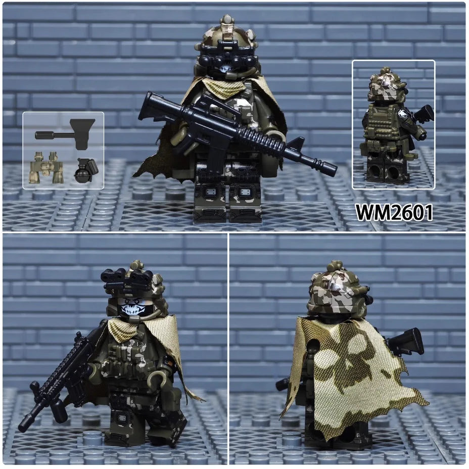 SWAT Special Forces Minifiguren Set - Legokompatibel - Military Series Kommando Soldaten