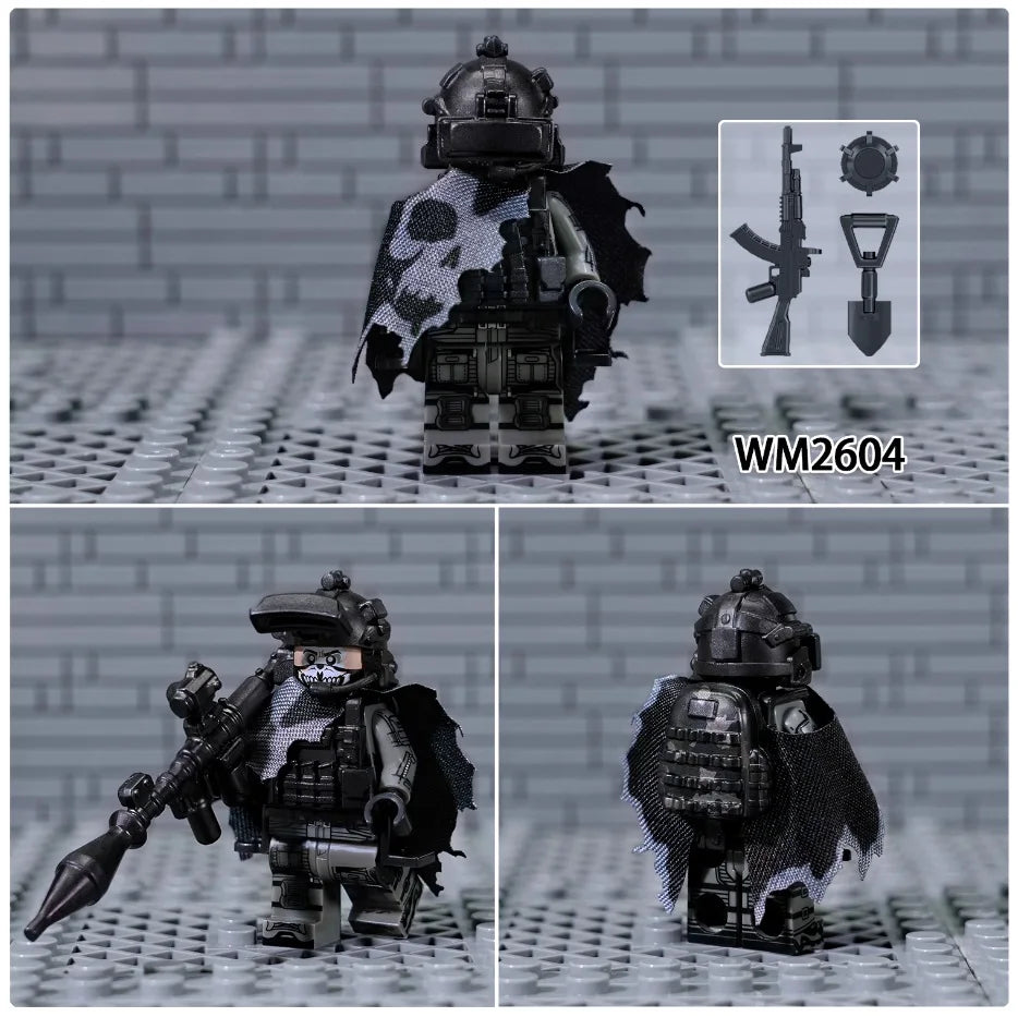 SWAT Special Forces Minifiguren Set - Legokompatibel - Military Series Kommando Soldaten