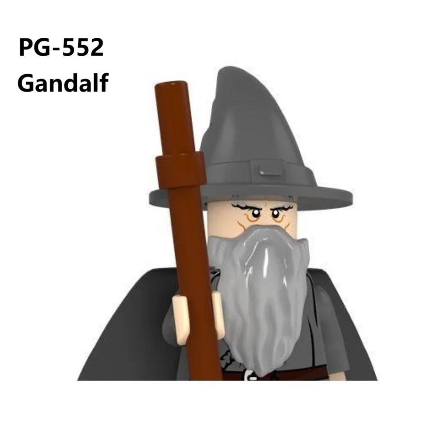 Herr der Ringe Minifiguren Set - Frodo, Gandalf, Aragorn, Legolas & Orks | LEGO-kompatibel