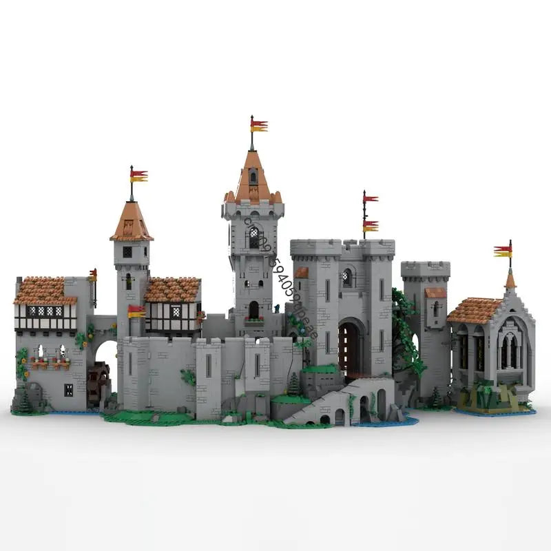 Lion Knights Tower Castle MOC - 2687 Teile Mittelalterliche Burg | Europäische Street View | LEGO 10305 Alternative