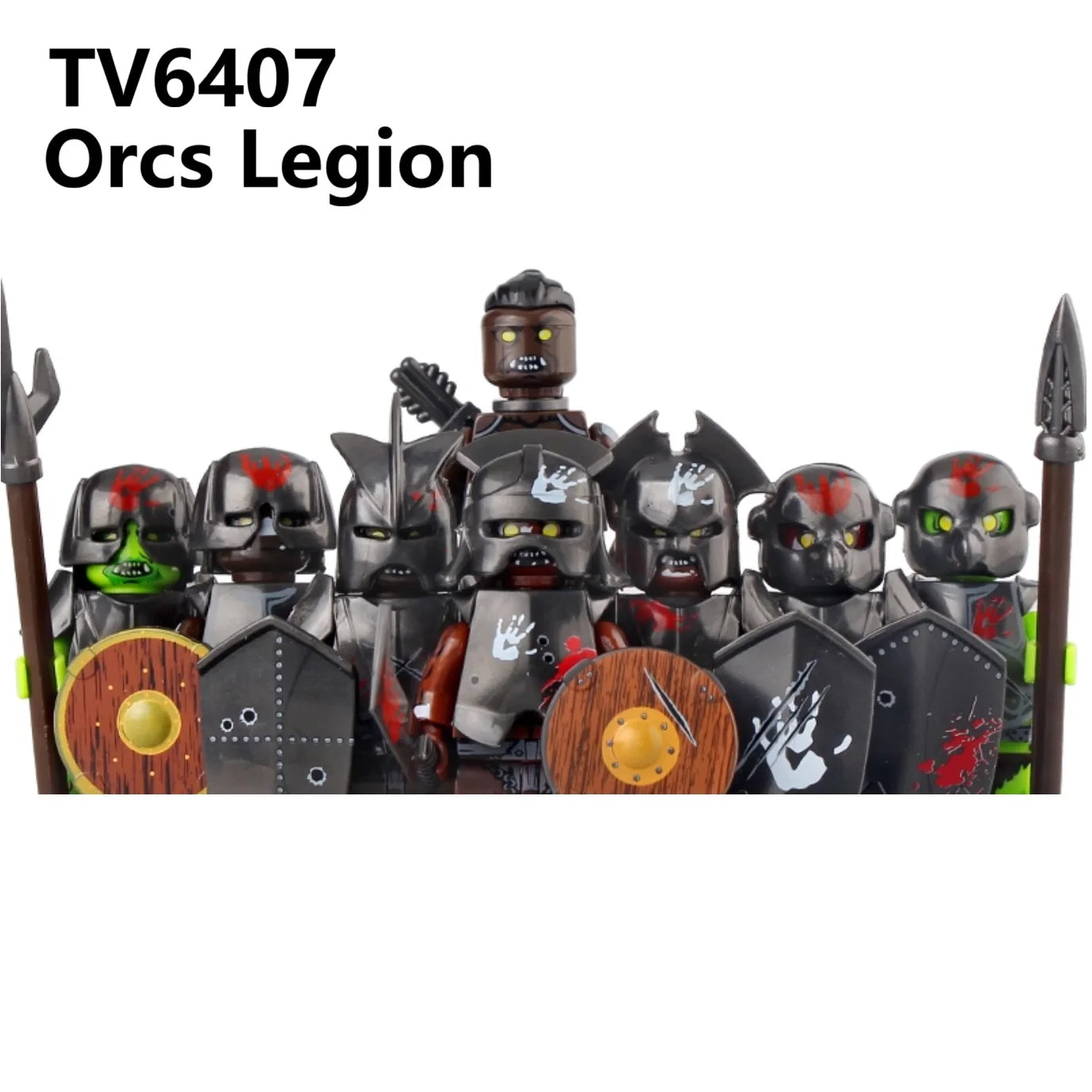 Herr der Ringe Minifiguren Set - Frodo, Gandalf, Aragorn, Legolas & Orks | LEGO-kompatibel