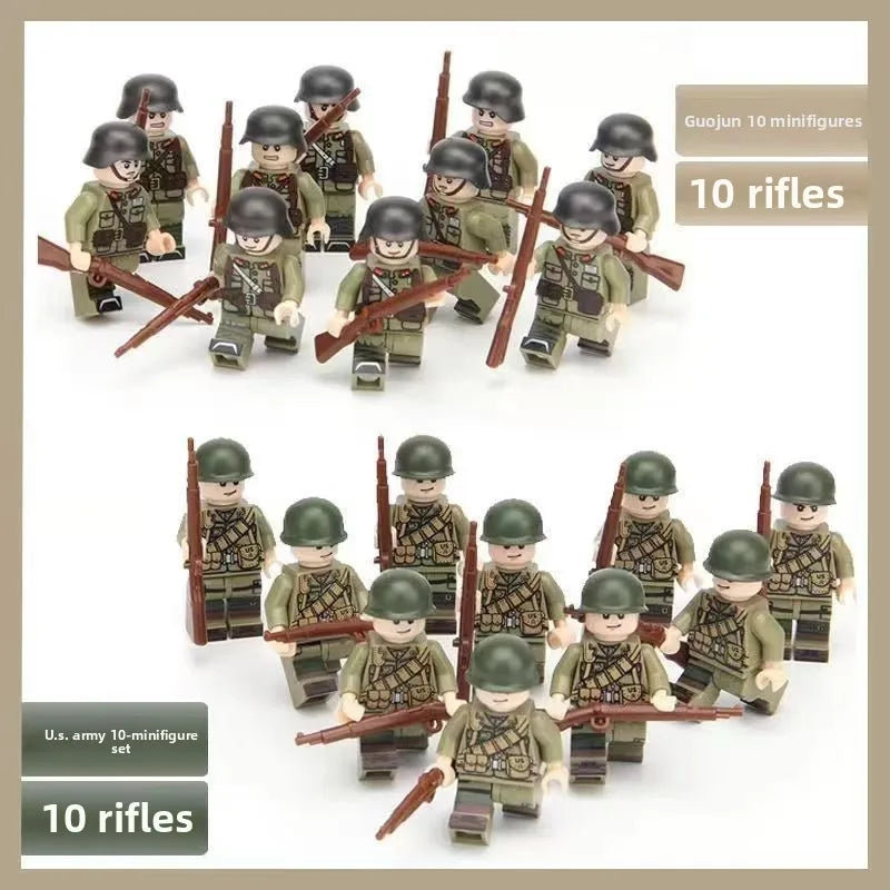 WW1 Minifiguren Set - Erster Weltkrieg Soldaten | 10 Figuren | LEGO-kompatibel