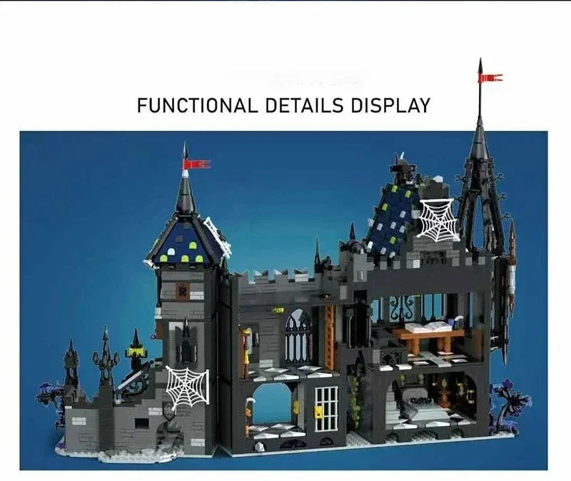 Dracula Schloss MOC - 3007 Teile Vampir-Burg Bauset | Gothic Medieval Castle | LEGO-kompatibel