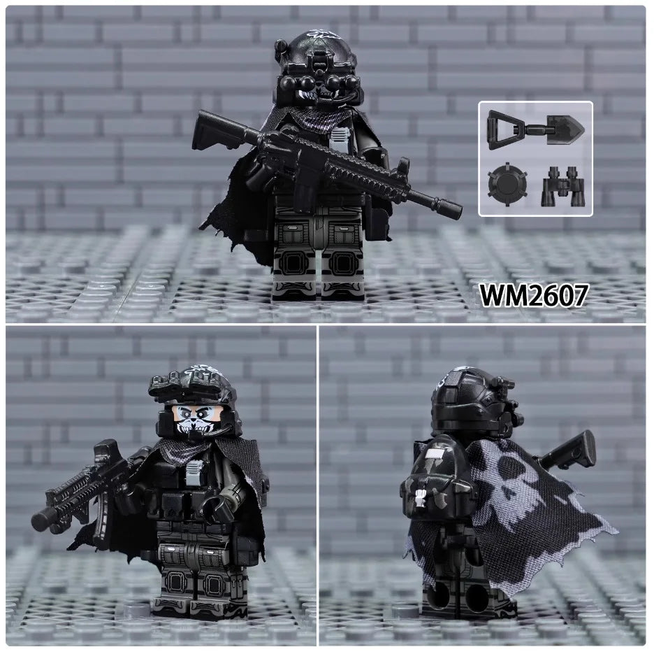 SWAT Special Forces Minifiguren Set - Legokompatibel - Military Series Kommando Soldaten