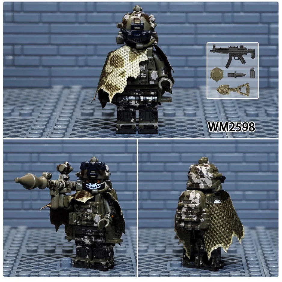 SWAT Special Forces Minifiguren Set - Legokompatibel - Military Series Kommando Soldaten