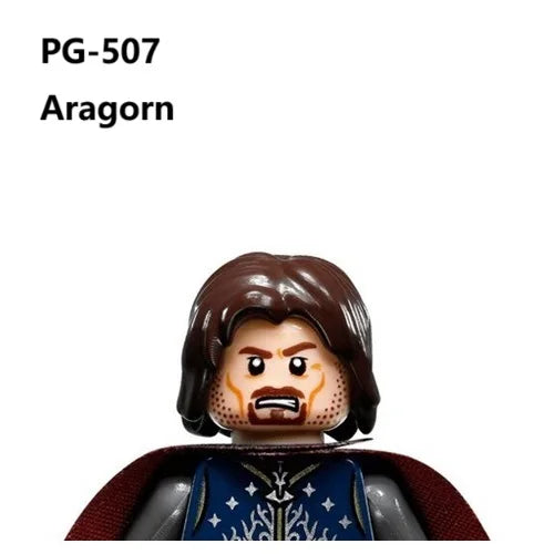 Herr der Ringe Minifiguren Set - Frodo, Gandalf, Aragorn, Legolas & Orks | LEGO-kompatibel