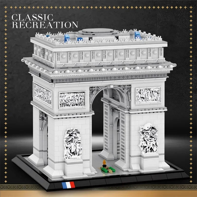 Arc de Triomphe Paris MOC - 3381 Teile - Legokompatibel - Pariser Wahrzeichen Modell