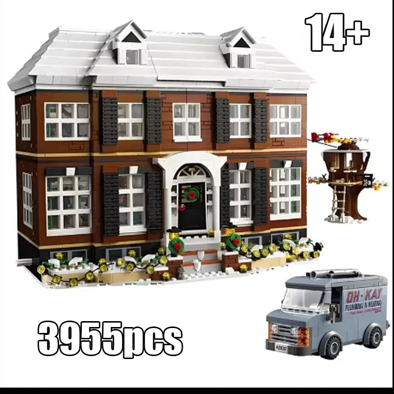 Home Alone Haus MOC - 3955 Teile - Legokompatibel - Kultfilm Building Set für Erwachsene