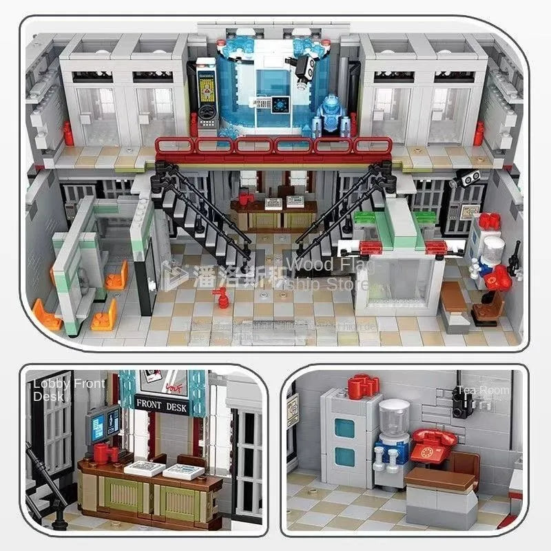 Batman Arkham Asylum MOC - Legokompatibel - DC Sanctuary Gebäude Modell für Erwachsene