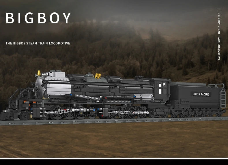Big Boy Dampflok Bausatz mit Schienen LEGO-kompatibel | PrimeBricks
