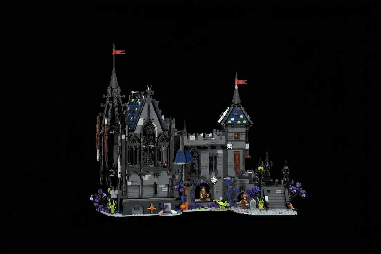 Dracula Schloss MOC - 3007 Teile Vampir-Burg Bauset | Gothic Medieval Castle | LEGO-kompatibel