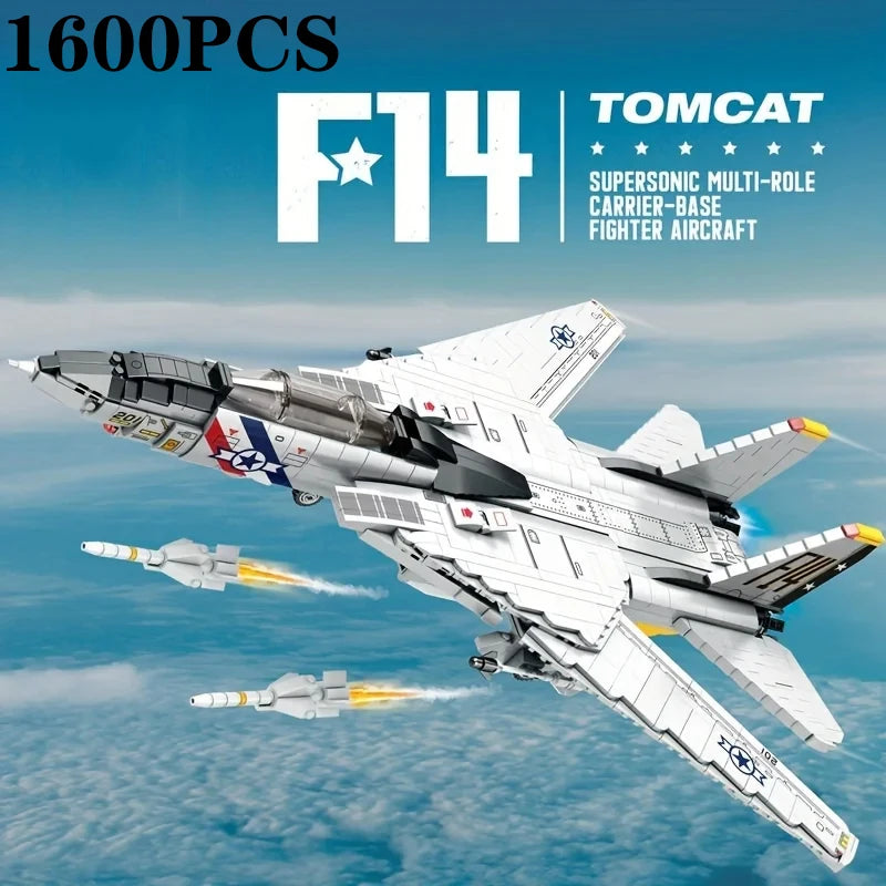 F-14 Tomcat Fighter MOC 1600 Teile LEGO-kompatibel | PrimeBricks