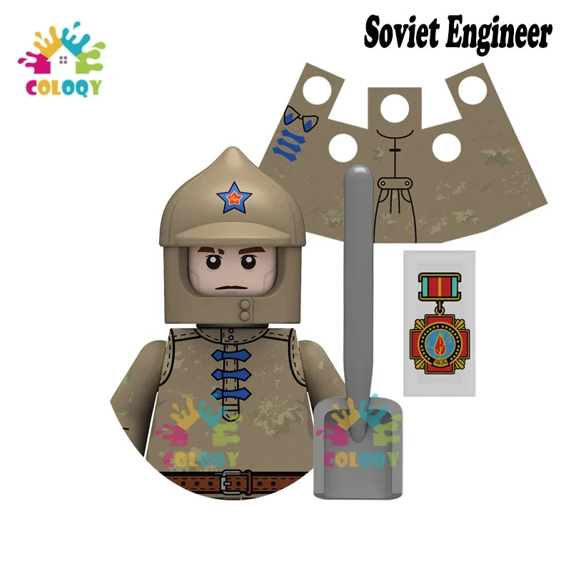 WW2 Minifiguren Set - Zweiter Weltkrieg Soldaten | Alliierte & Achsenmächte | LEGO-kompatibel