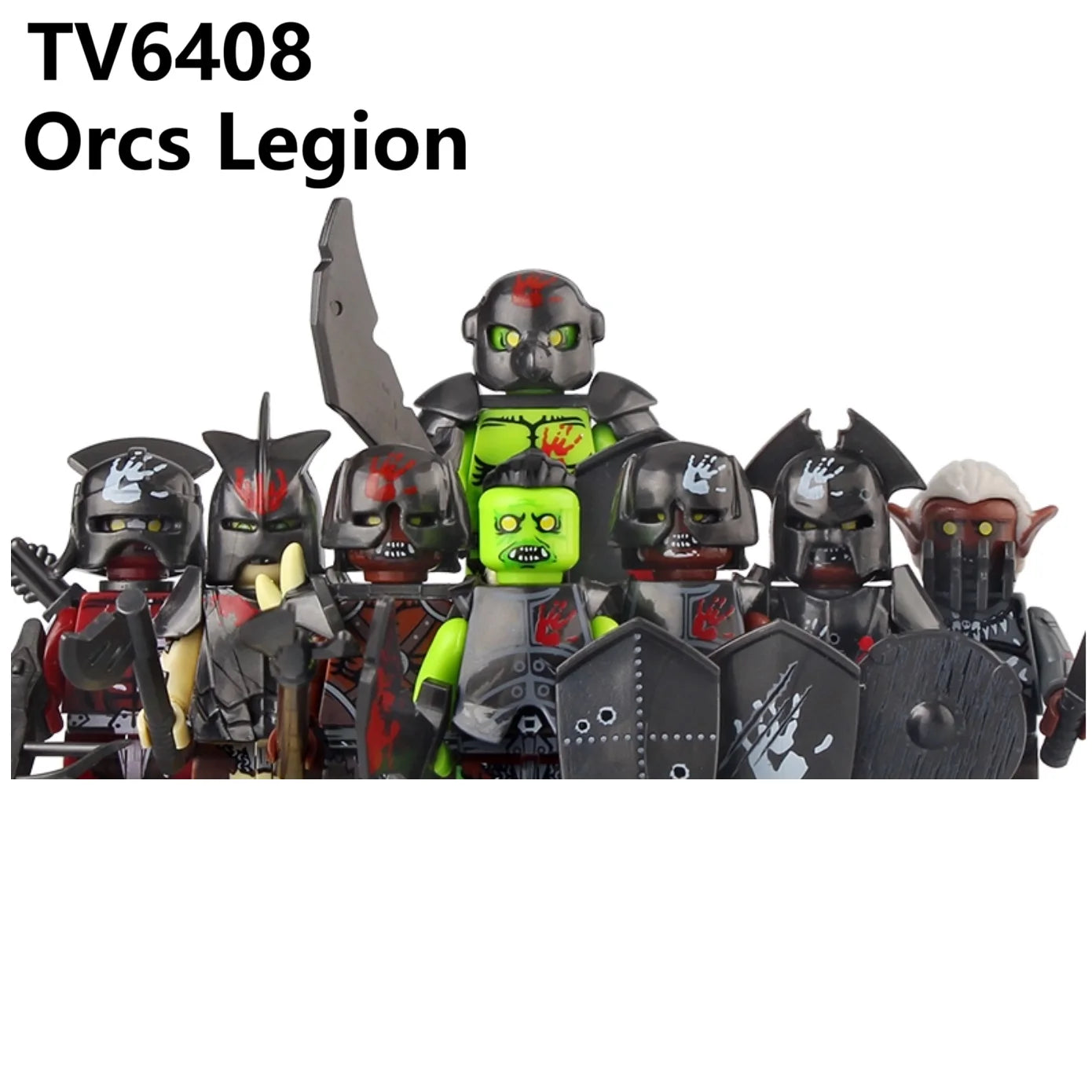 Herr der Ringe Minifiguren Set - Frodo, Gandalf, Aragorn, Legolas & Orks | LEGO-kompatibel