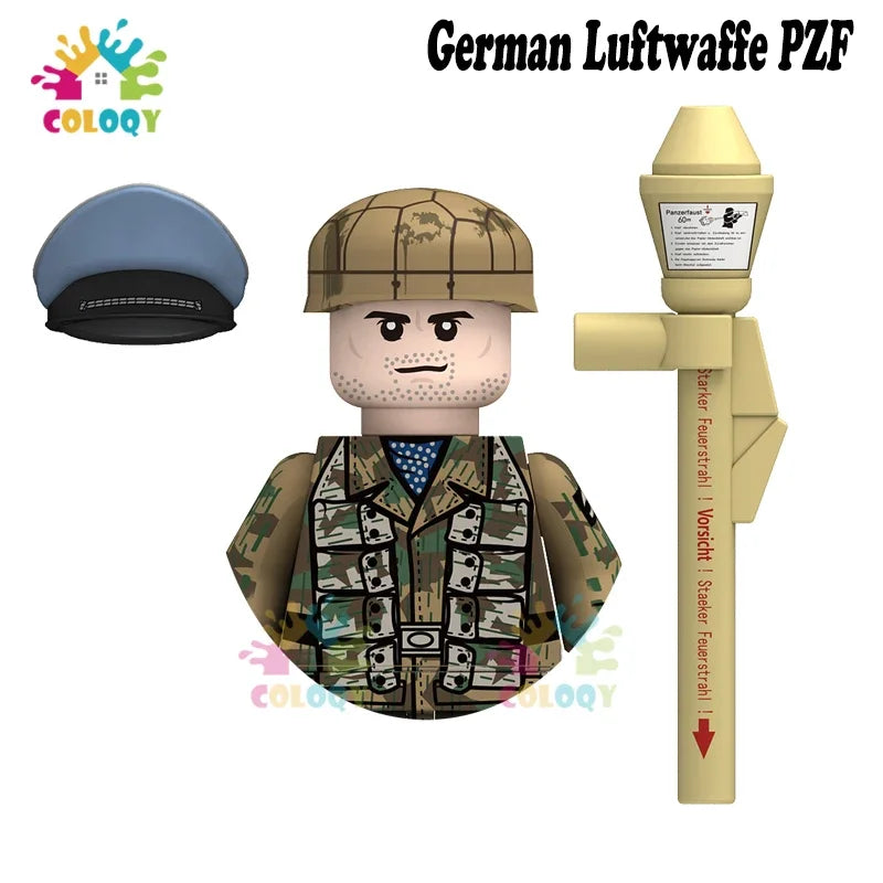 WW2 Minifiguren Set - Zweiter Weltkrieg Soldaten | Alliierte & Achsenmächte | LEGO-kompatibel