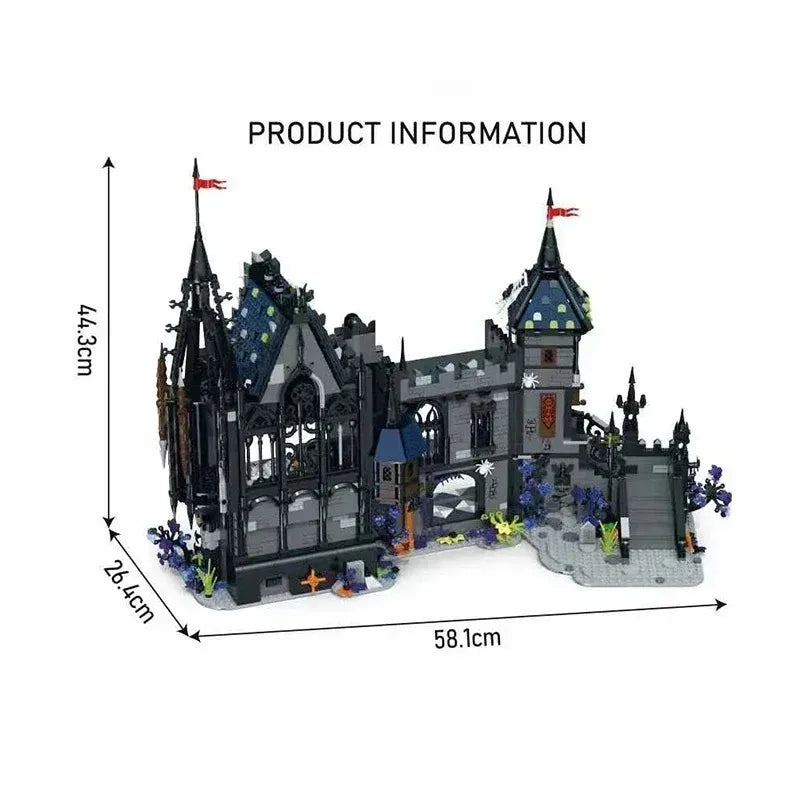 Dracula Schloss MOC - 3007 Teile Vampir-Burg Bauset | Gothic Medieval Castle | LEGO-kompatibel