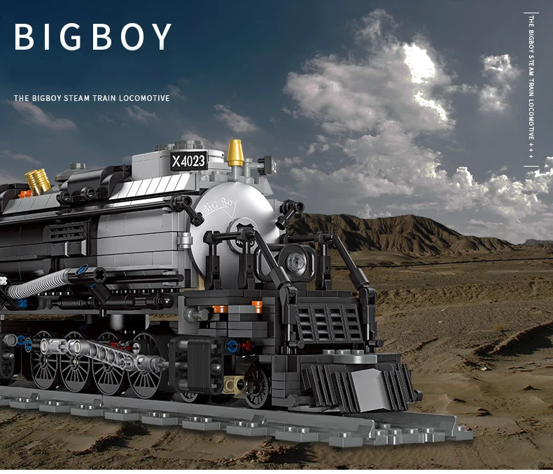 Big Boy Dampflok Bausatz mit Schienen LEGO-kompatibel | PrimeBricks