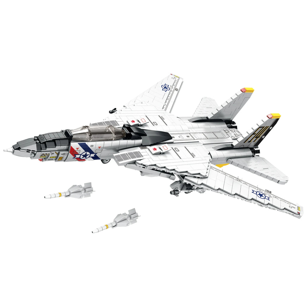 F-14 Tomcat Fighter MOC 1600 Teile LEGO-kompatibel | PrimeBricks