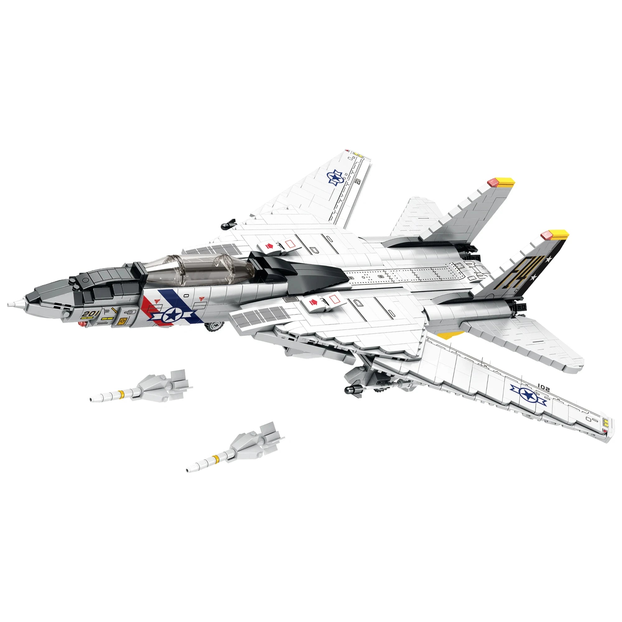 F-14 Tomcat Fighter MOC 1600 Teile LEGO-kompatibel | PrimeBricks