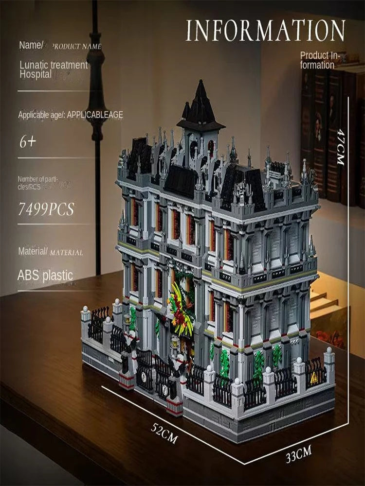 Batman Arkham Asylum MOC - Legokompatibel - DC Sanctuary Gebäude Modell für Erwachsene