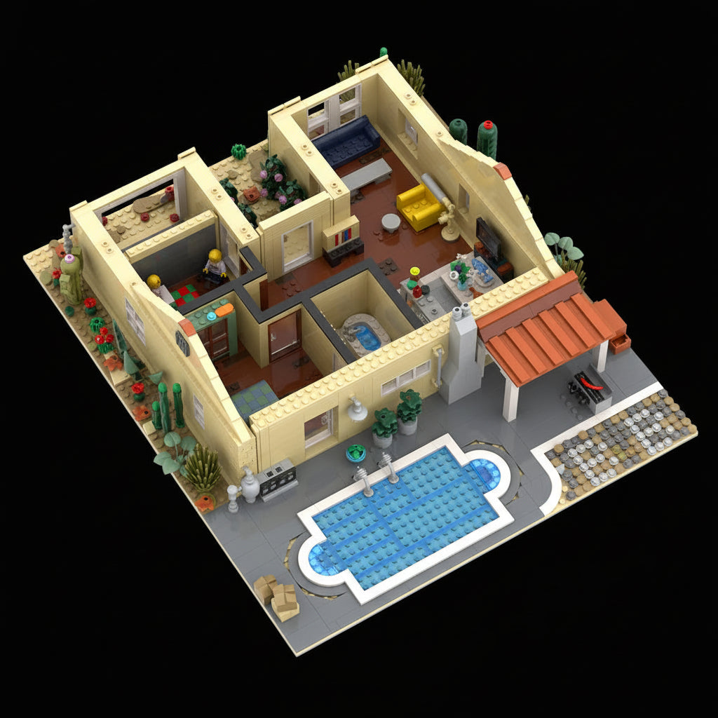 Breaking Bad Walter White House MOC - 2417 Teile | 308 Negra Arroyo Lane | LEGO-kompatibel