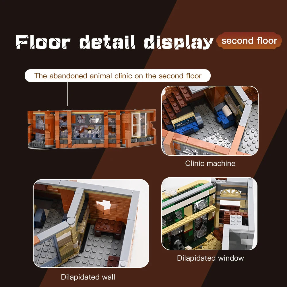 Doomsday Corner Garage MOC - 3325 Teile - Legokompatibel - Modular Building Set für Erwachsene