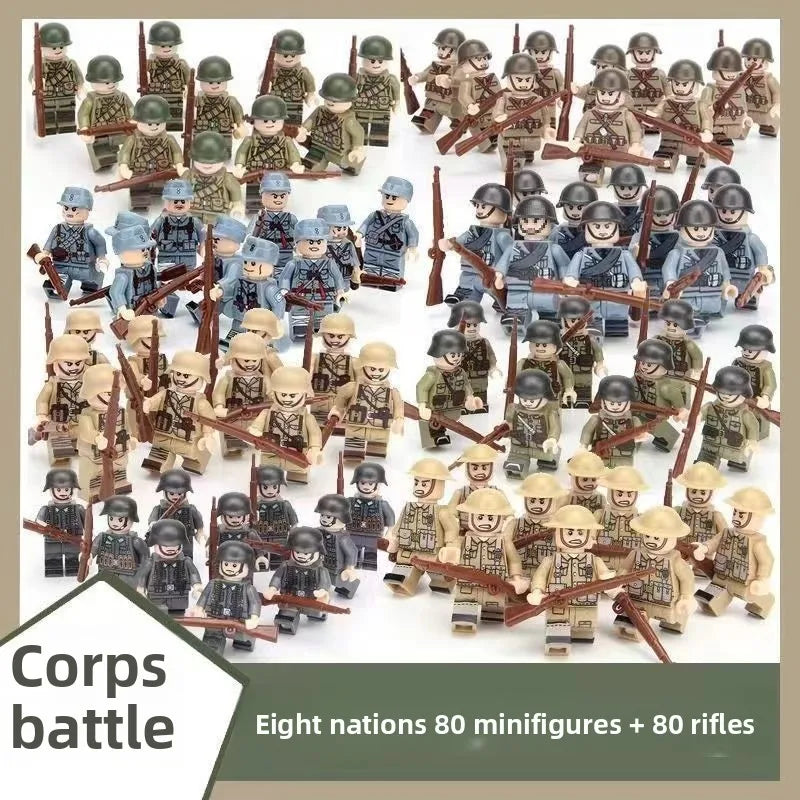 WW1 Minifiguren Set - Erster Weltkrieg Soldaten | 10 Figuren | LEGO-kompatibel