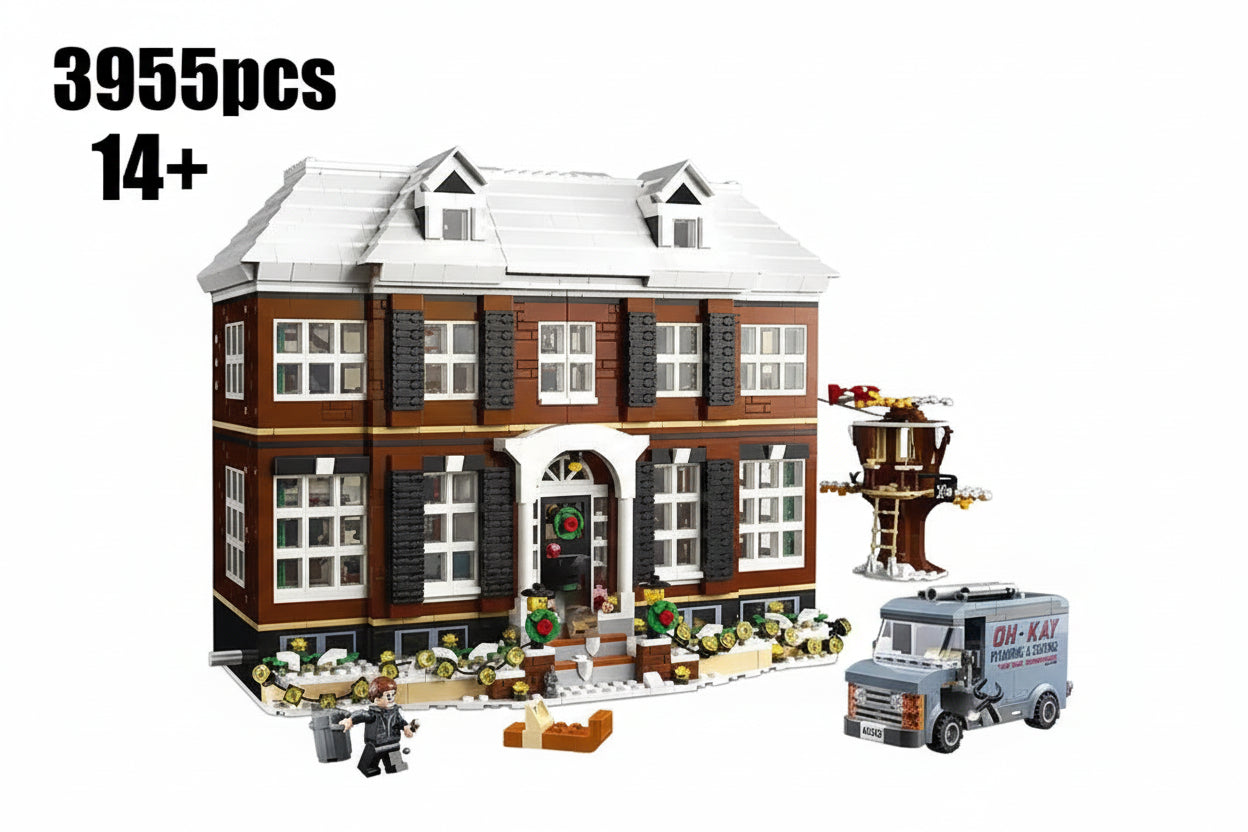 Home Alone Haus MOC - 3955 Teile - Legokompatibel - Kultfilm Building Set für Erwachsene