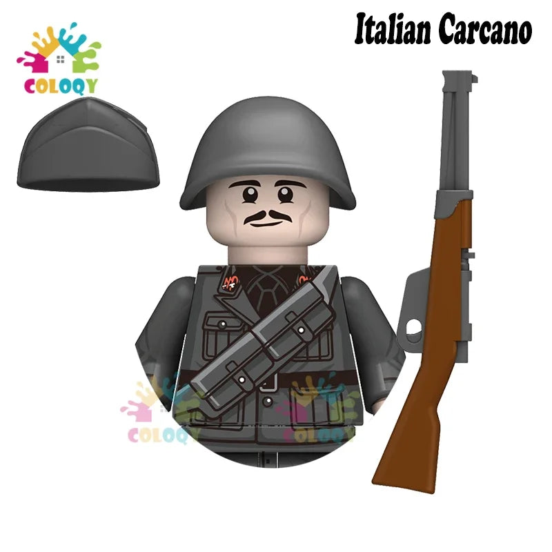 WW2 Minifiguren Set - Zweiter Weltkrieg Soldaten | Alliierte & Achsenmächte | LEGO-kompatibel