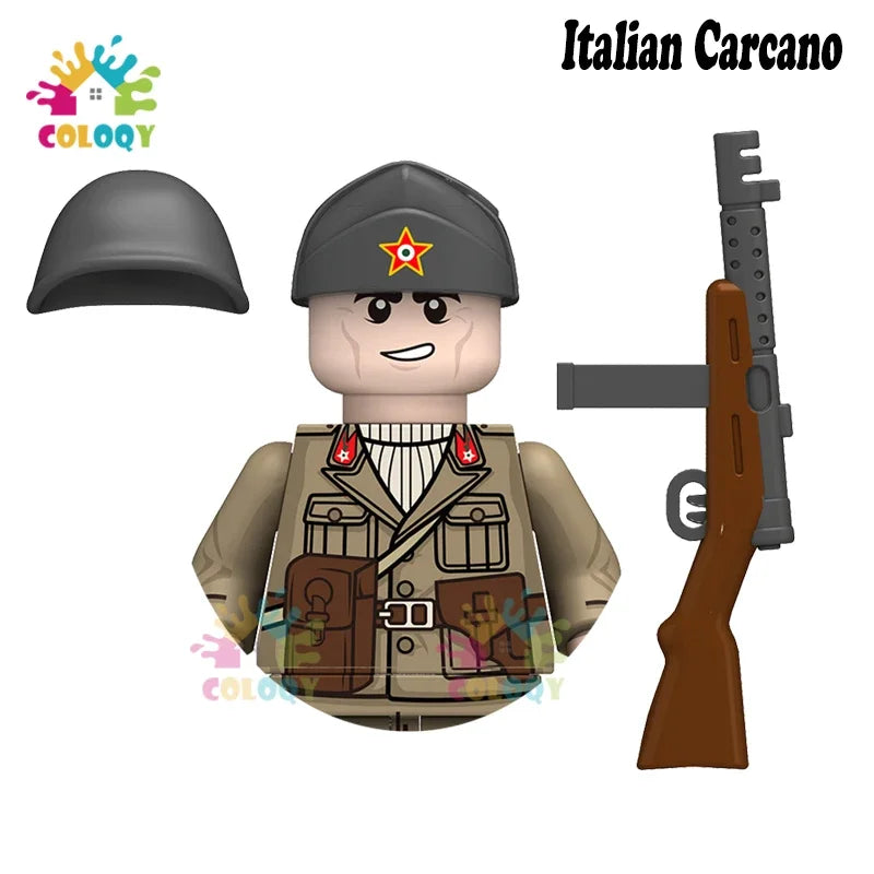 WW2 Minifiguren Set - Zweiter Weltkrieg Soldaten | Alliierte & Achsenmächte | LEGO-kompatibel