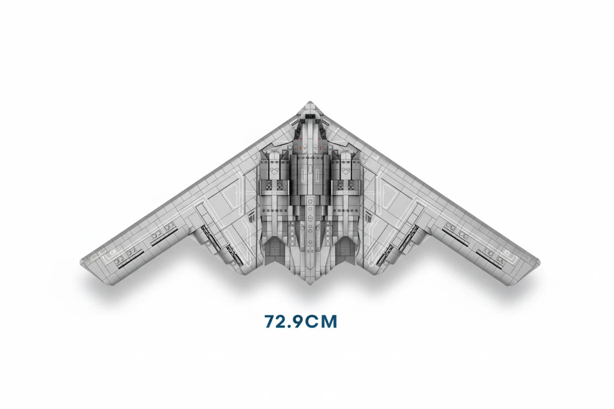 2063PCS B-2 Ghost Strategic Bomber Building Blocks Air Force Fighter Model Bricks Collection Desktop Display