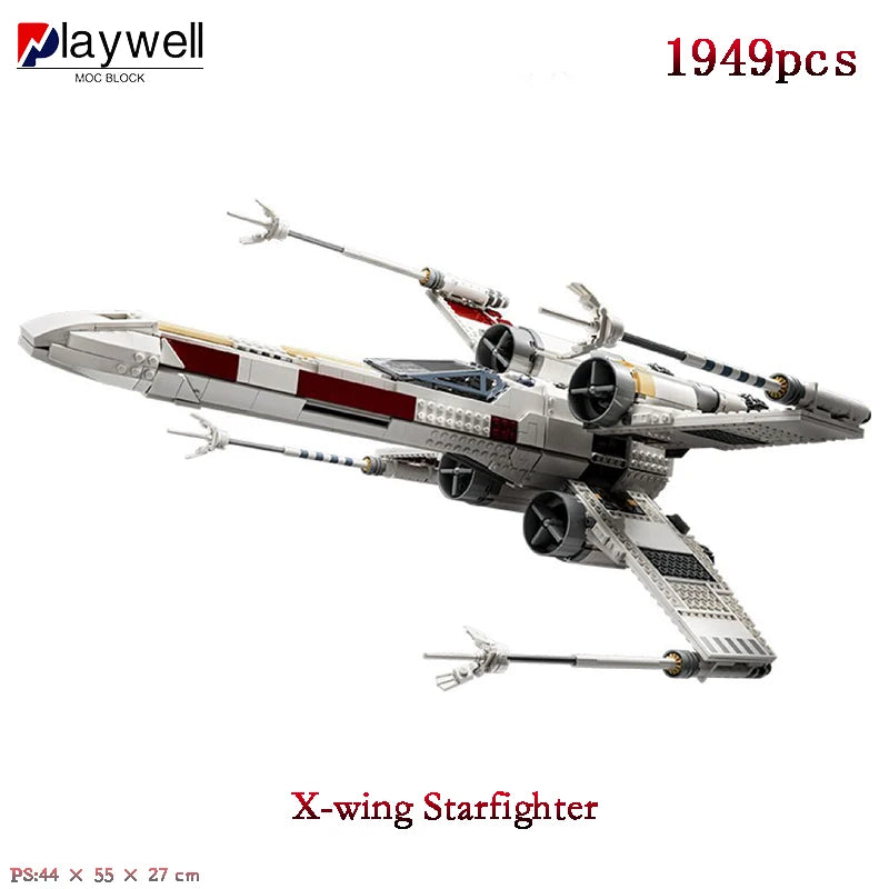 Star Wars X-Wing Starfighter MOC - 2738 Teile | Rebellen-Jäger | LEGO-kompatibel