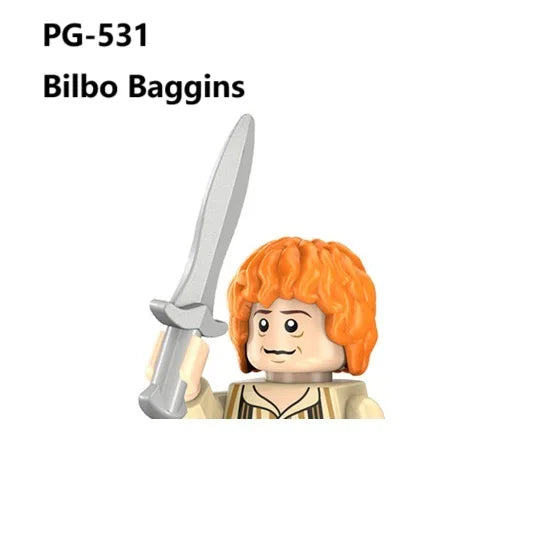 Herr der Ringe Minifiguren Set - Frodo, Gandalf, Aragorn, Legolas & Orks | LEGO-kompatibel