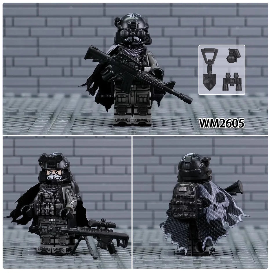 SWAT Special Forces Minifiguren Set - Legokompatibel - Military Series Kommando Soldaten